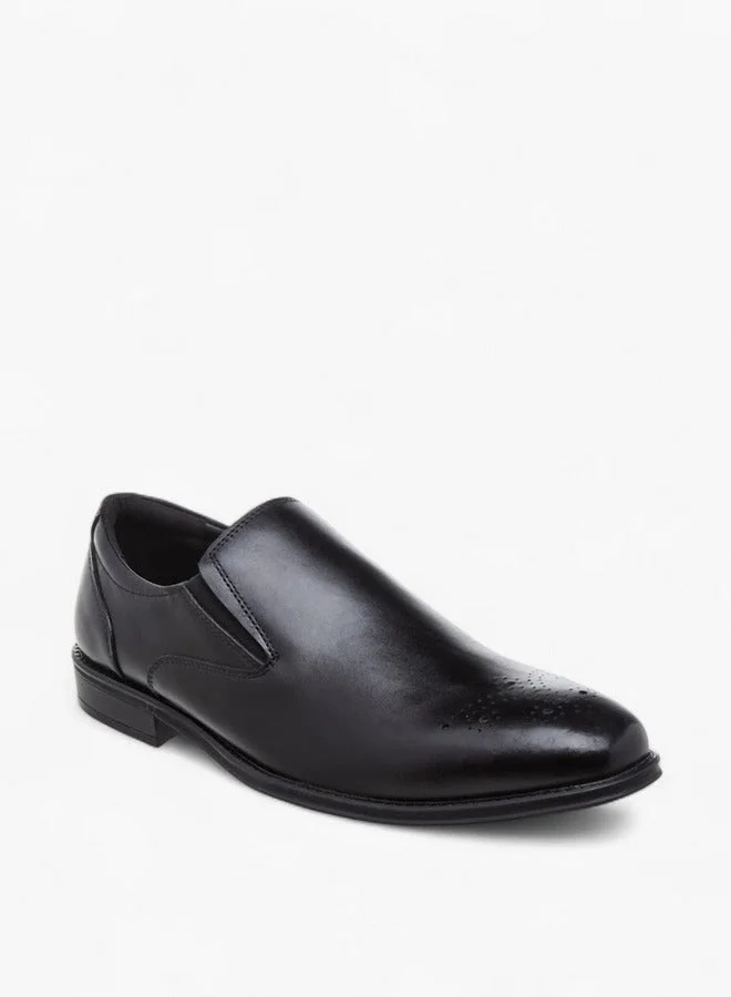 DUCHINI Men's Textured Slip-On Loafers