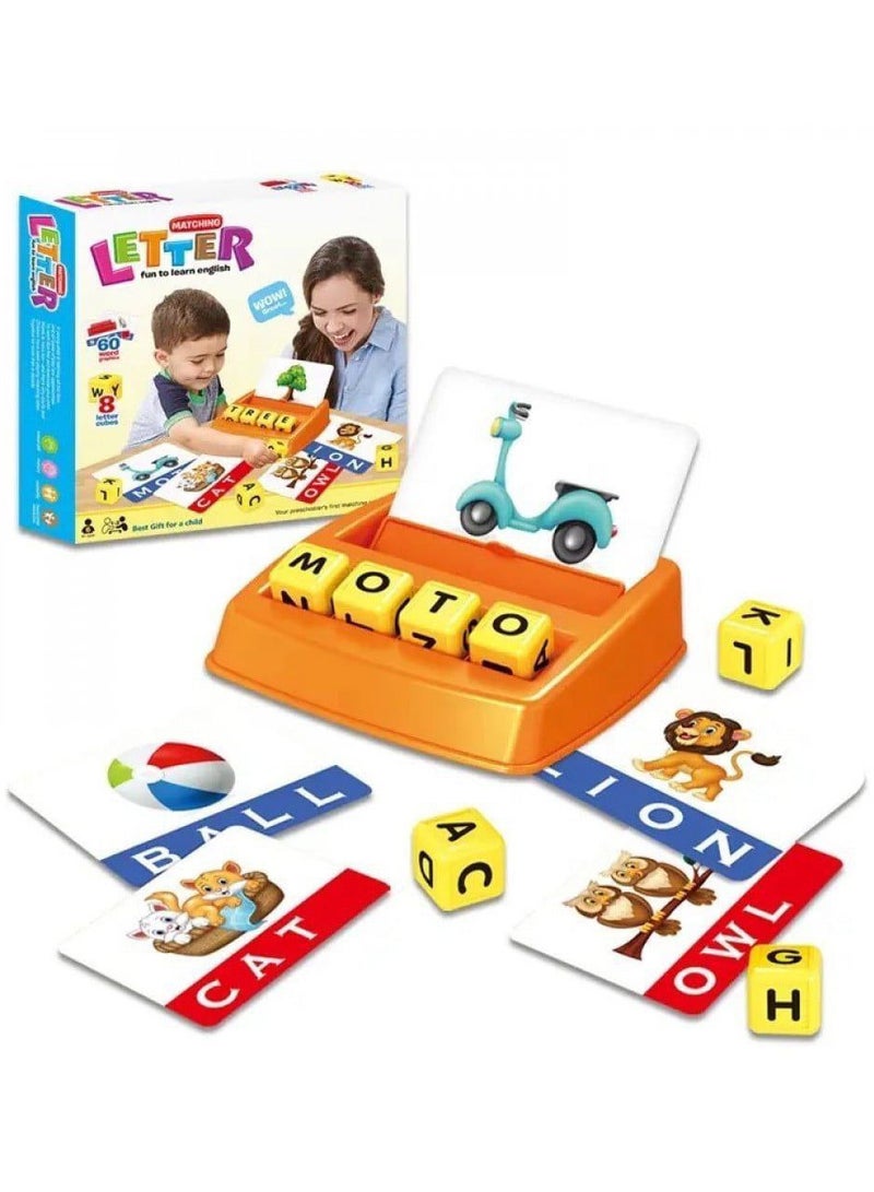 لعبة مطابقة الحروف العائلية الممتعة لعبة أطفال تعلم الحروف الأبجدية بالكلمات - Image 1