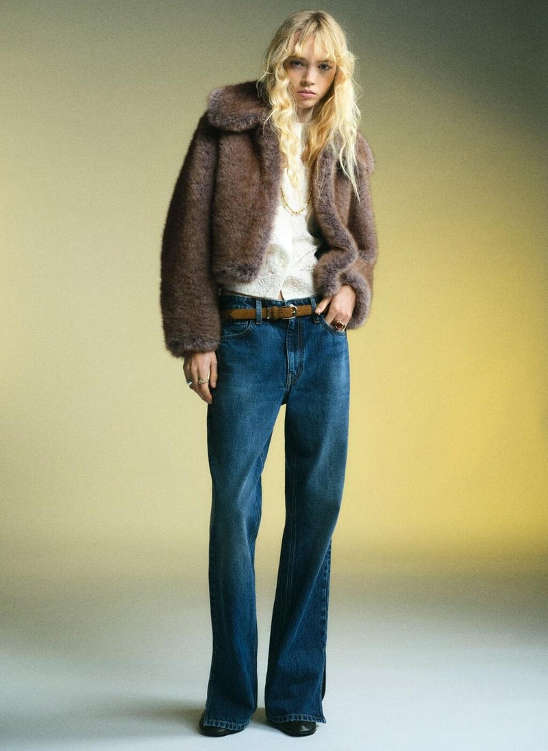 MANGO Fur-effect cropped jacket - Image 5