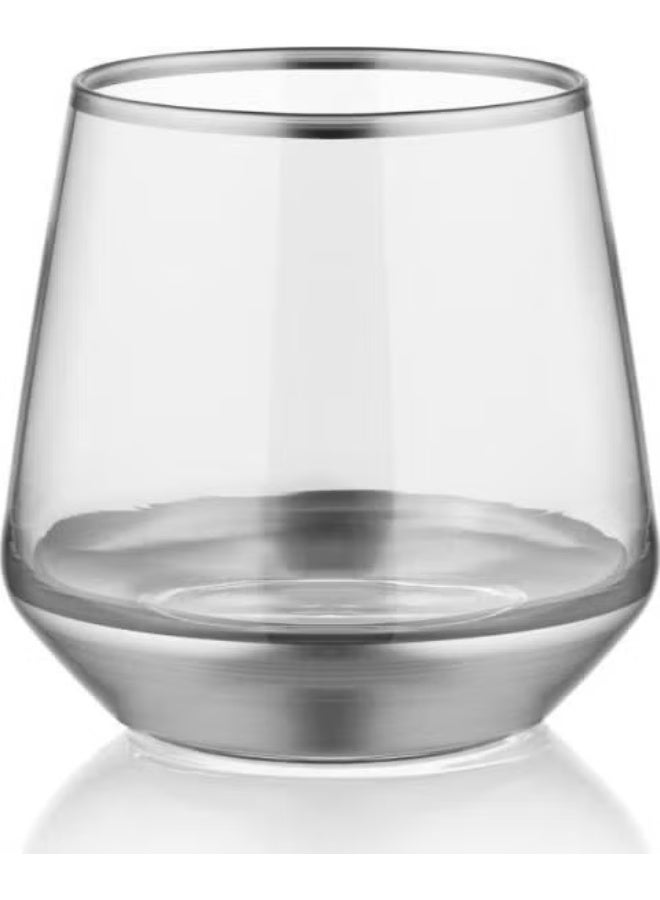 THE MIA Glam Series Set of 6 Silver Water Glasses GLM013 - Image 2