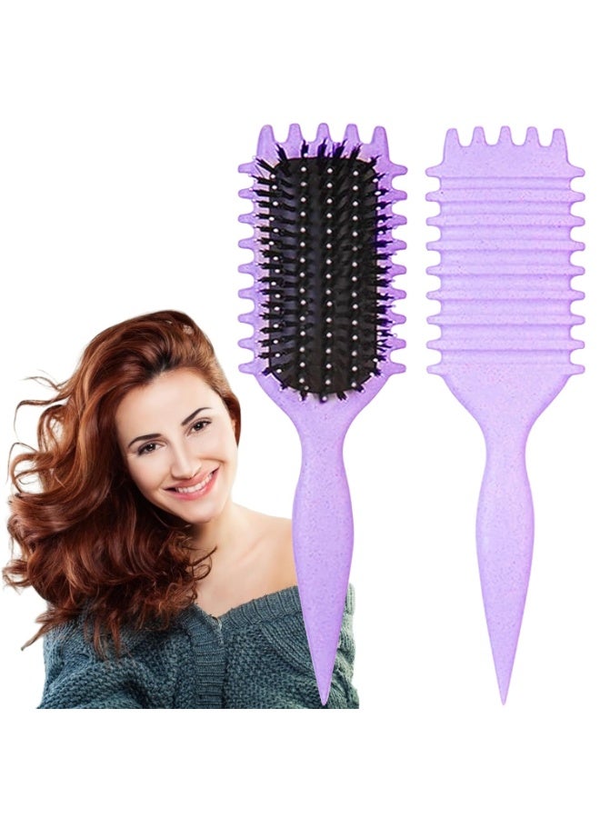 Curl Defining Brush, 1 PCS Curly Hair Brush, Brush for Curly Hair, for Combing and Shaping Men's and Women's Curls to Reduce Pulling,Purple. - Image 1
