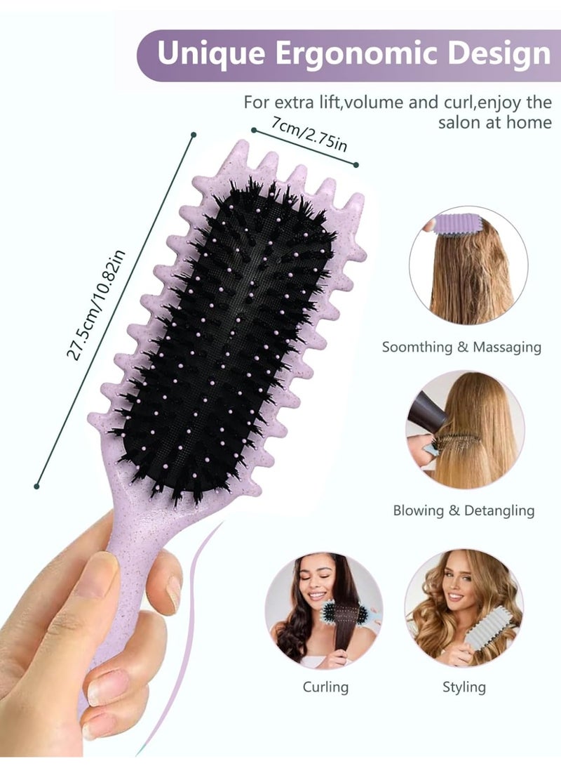 Curl Defining Brush, 1 PCS Curly Hair Brush, Brush for Curly Hair, for Combing and Shaping Men's and Women's Curls to Reduce Pulling,Purple. - Image 2