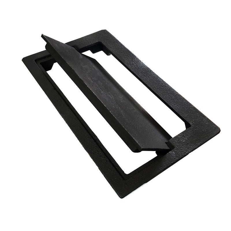 Hi Flame باب تفريغ الرماد لمدفأة من الحديد الزهر مع طلاء مقاوم للحرارة