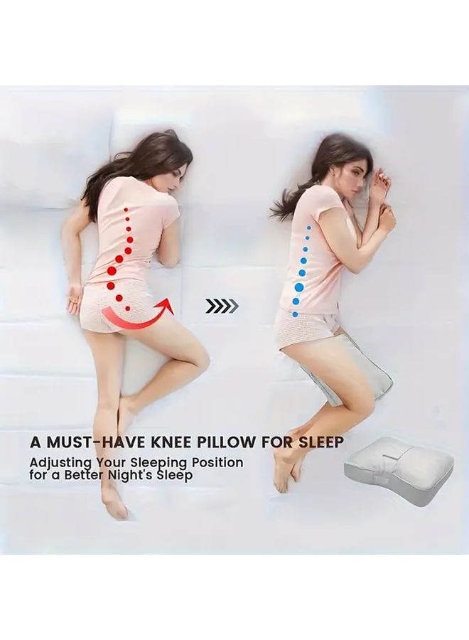 White Orthopedic Leg Pillow With Adjustable Strap For Knee Ankle Support - Image 5