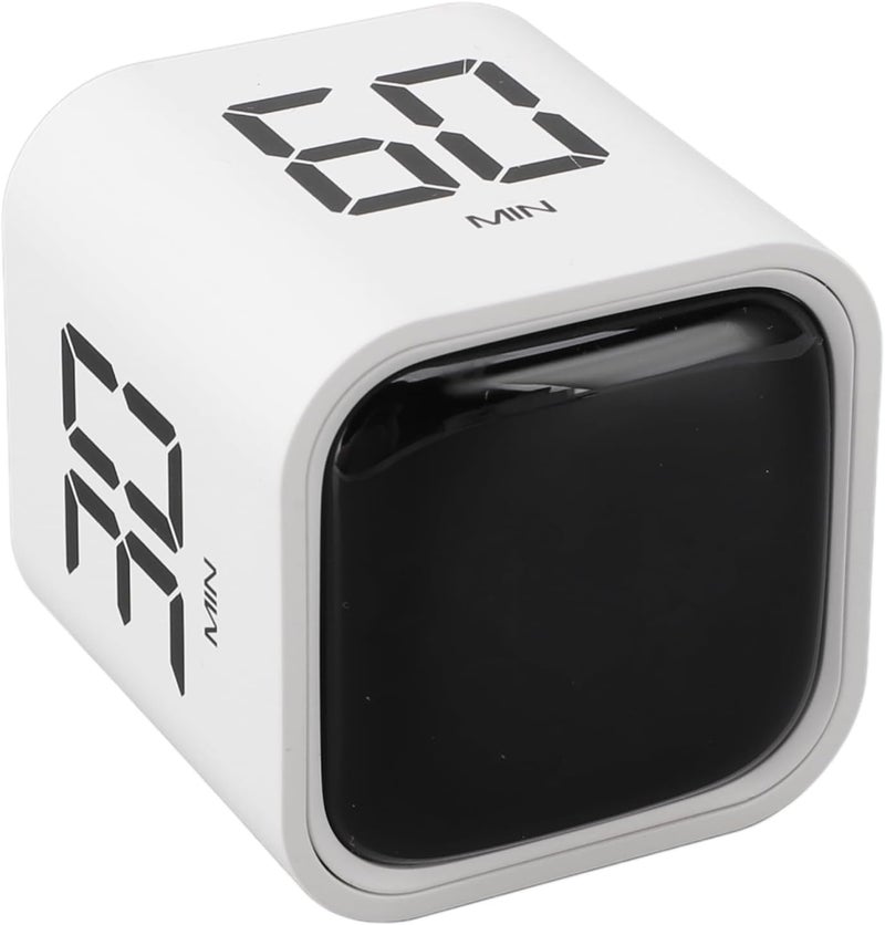 Digital Cube Timer, Timer 2 Modes Time Management Adjustable Volume for Study for Cooking (White) - Image 5