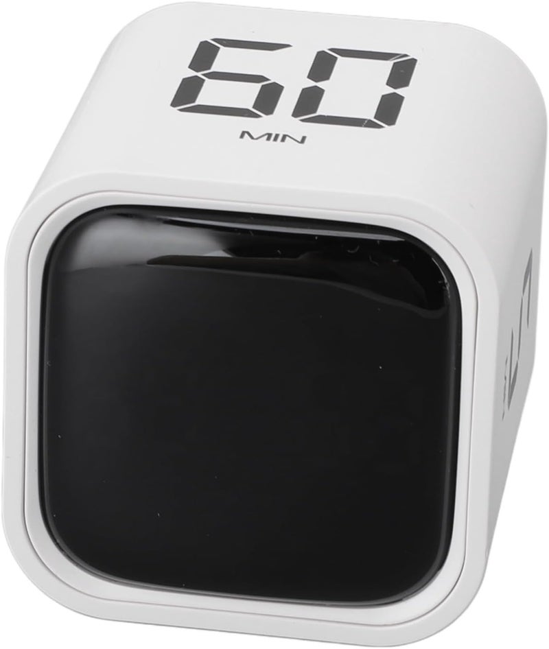 Digital Cube Timer, Timer 2 Modes Time Management Adjustable Volume for Study for Cooking (White) - Image 4