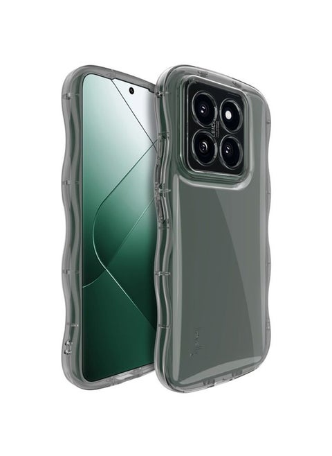 Case Cover For Xiaomi 14 Pro 5G IMAK Wave Bubble Soft Shockproof Phone Case Transparent Black