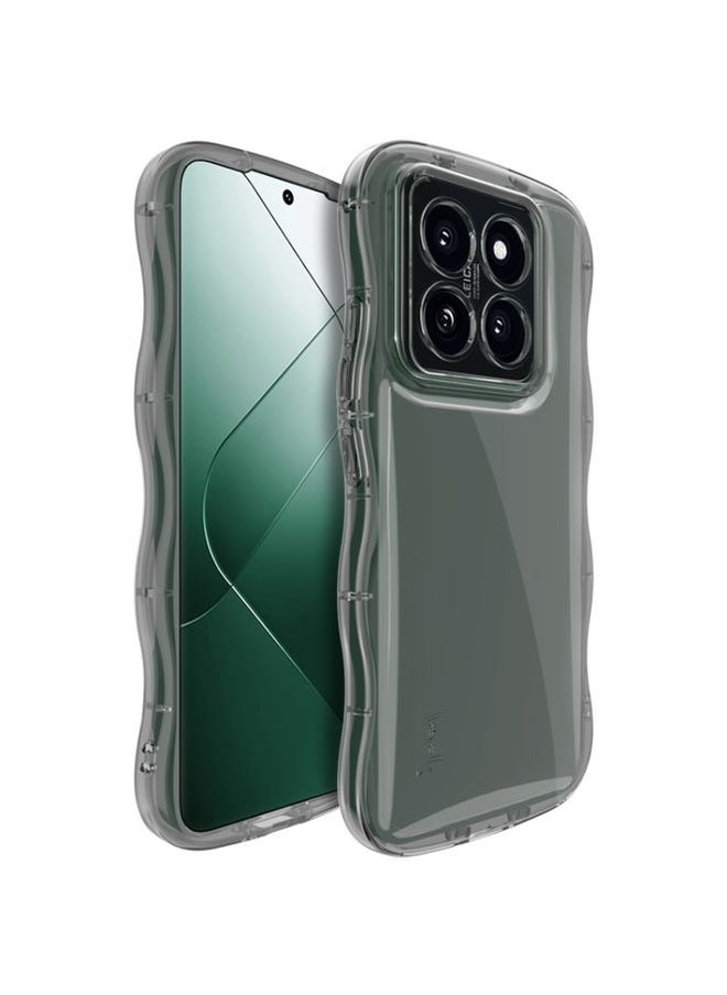 Case Cover For Xiaomi 14 Pro 5G IMAK Wave Bubble Soft Shockproof Phone Case Transparent Black