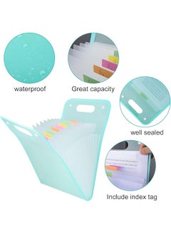 erorex 2 Pcs File Organizer 13 Pocket Vertical Expanding Folder For A4 Documents Waterproof And Portable Perfect Document Receipt Organizer For Classroom Home Office  - Image 3