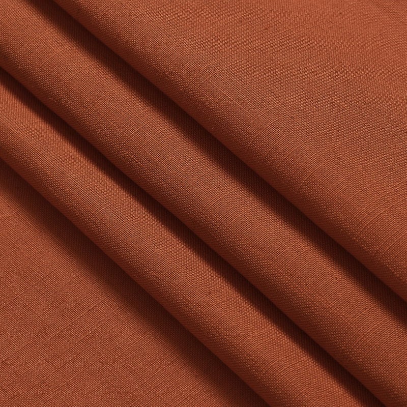 Nanspring Terracotta Linen Curtains 84 inches Long 2 Panel Set Back Tab Rod Pocket Rustic Farmhouse Boho Curtains for Living Room Semi Sheer Brick Burnt Orange Bohemian Fall Decor for Dining Room Rust - Image 5