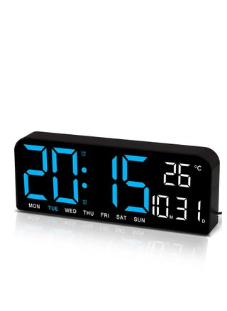ZERIFAM Digital Clock - Temperature Display Digital Wall Clock, LED Desktop Clock That Can Be Hung Or Placed, Suitable For Offices, Homes, Classrooms, Etc. (Blue) - pzsku/Z25FAFB7619948999E0ABZ/45/1744854219/e29347dc-cda8-440e-812c-b4a012e18add