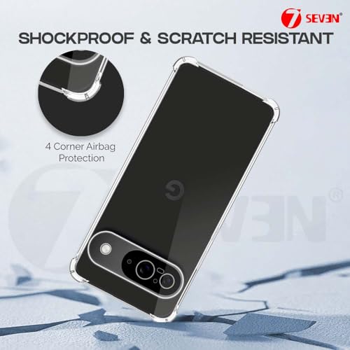 7-Seven 7SEVEN® Back Cover for Google Pixel 9 5G Transparent Mobile Back Case Shock Proof Design Camera Edges Protection Crystal Clear Phone Case Silicon Soft TPU and Flexible Bumper Phone Cover - Image 4
