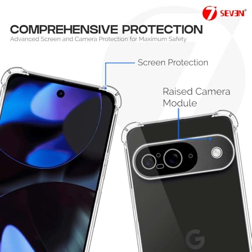 7-Seven 7SEVEN® Back Cover for Google Pixel 9 5G Transparent Mobile Back Case Shock Proof Design Camera Edges Protection Crystal Clear Phone Case Silicon Soft TPU and Flexible Bumper Phone Cover - Image 3