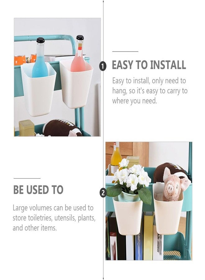PRETYZOOM 3pcs portable Home Basket car cup Accessories hanging basket home field Trolley Storage shampoo rack storage Small hanging penholder heart bowls for food Toiletries - Image 3