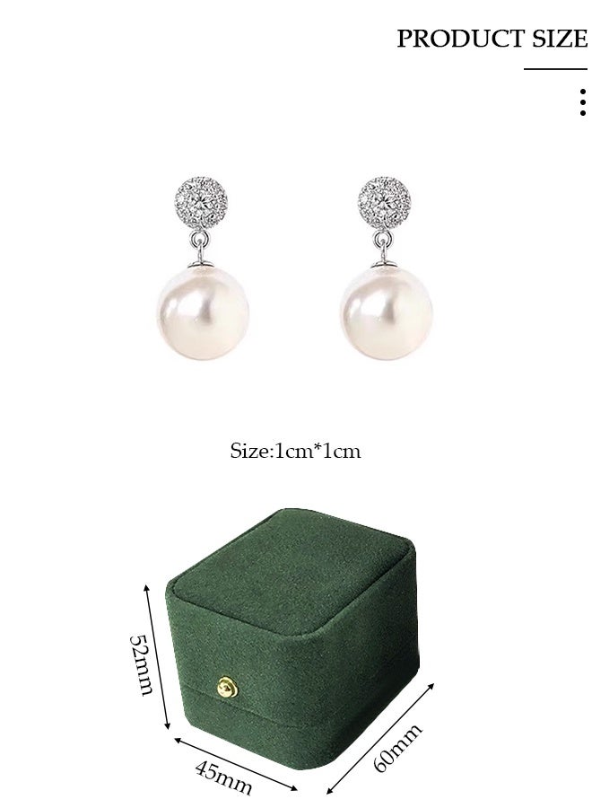 DUNISO Women's Pearl Dangle Earrings, Hypoallergeni Dangle Earrings Studs ,ashionable Lightweight Hypoallergenic Stud Earring for Women Girls Jewelry Gift - Image 4