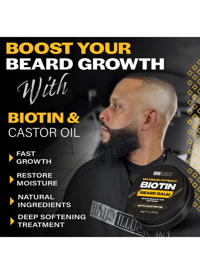 hair illusion - Maximum Potency Biotin Beard Balm For Beard Growth And Softening - Image 1