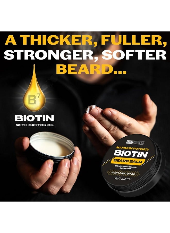 hair illusion - Maximum Potency Biotin Beard Balm For Beard Growth And Softening - Image 1