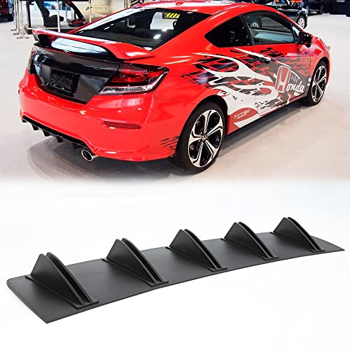DREAMIZER 31 Universal ABS Black Rear Bumper Lip Diffuser Car Rear Bumper Chassis Black Spoiler Shark Fin Wing Fit Most Vehicle - Image 1
