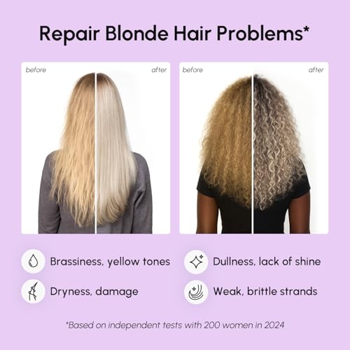 MAREE Deep Conditioning Purple Hair Mask for Blonde Hair – Purple Toner for Brassy, Bleached, Silver, or Color Treated Hair – Hair Repair Mask Keratin Hair Treatment – Matizador Para Cabello Rubio - Image 4