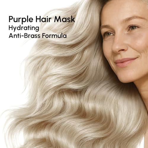MAREE Deep Conditioning Purple Hair Mask for Blonde Hair – Purple Toner for Brassy, Bleached, Silver, or Color Treated Hair – Hair Repair Mask Keratin Hair Treatment – Matizador Para Cabello Rubio - Image 3