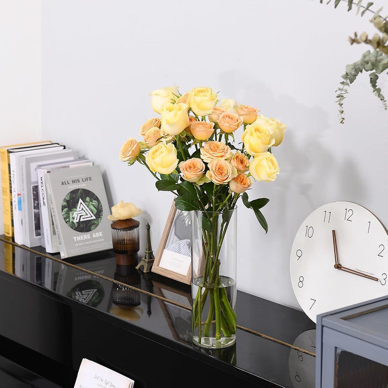 Guluto Unbreakable Transparent Flower Base, Acrylic, Stylish, Elegant, Large, Interior Vase, Hydroponic, Flower Arrangement, Artificial Flowers, Suitable for Living Room, Bedroom, Office Decoration - Image 2