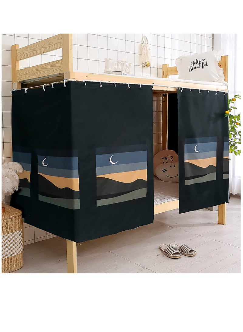 SOLARAE ستارة مقاومة للضوء لغرفة النوم في السكن الجامعي لسرير بطابقين تغطي الخصوصية للزملاء ديكور خلفية صورة ستارة تعتيم - Image 1