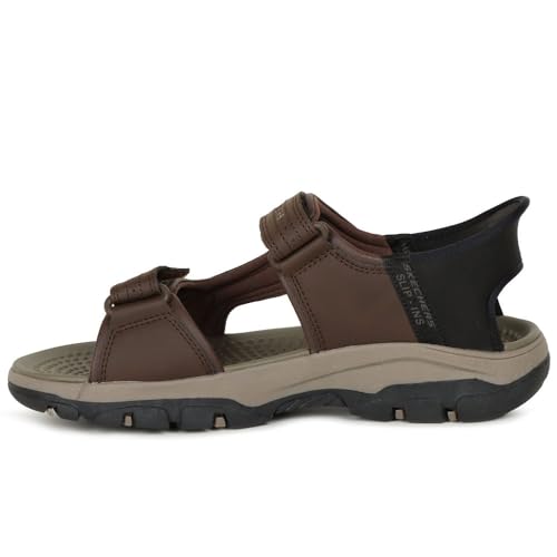 SKECHERS صندل سكيشرز للرجال Tresmen-Reece ذو حزامين مفتوح من الأمام، بني، 13 - Image 4