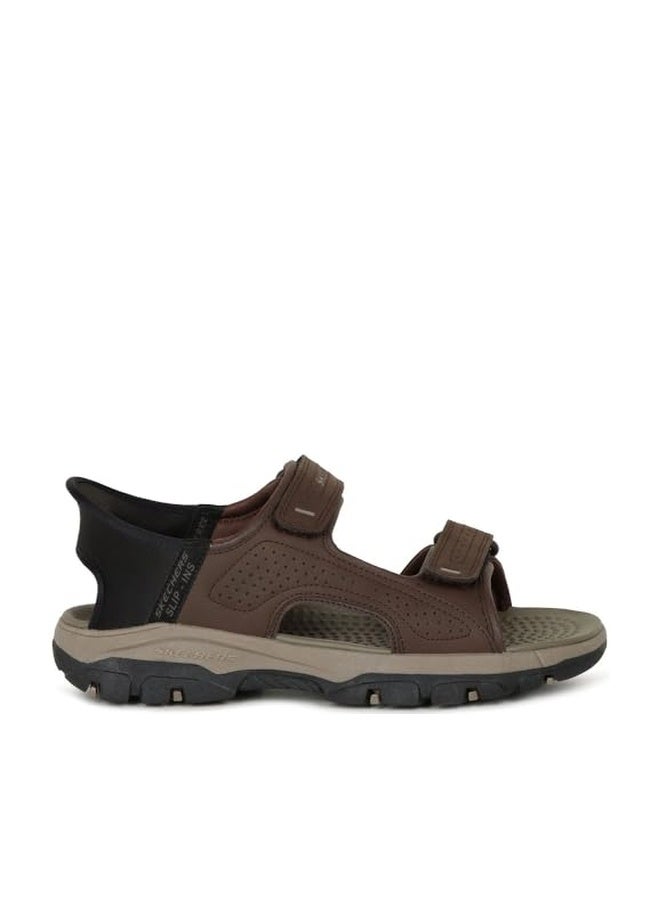 SKECHERS صندل سكيشرز للرجال Tresmen-Reece ذو حزامين مفتوح من الأمام، بني، 13 - Image 1