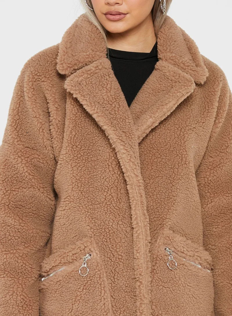 Missguided Tall Zip Patch Pocket Jacket