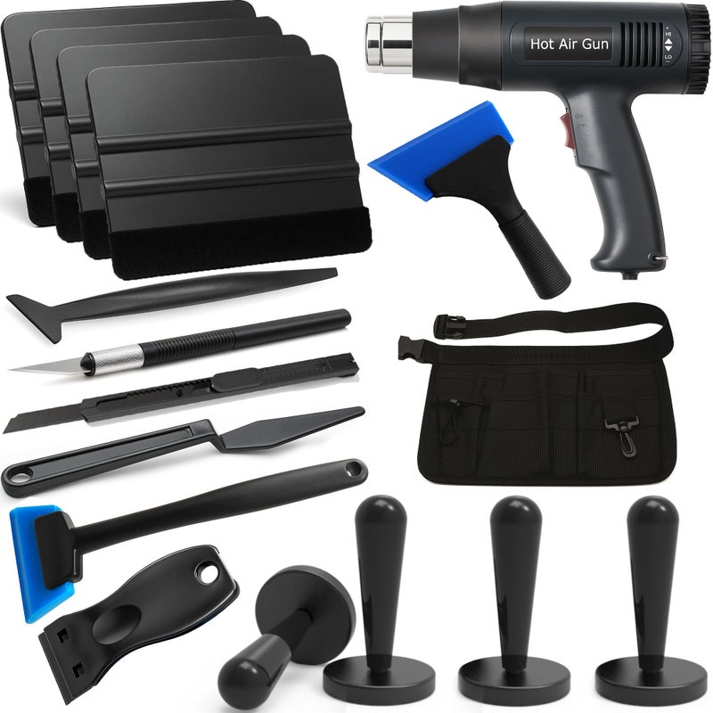 Spanno Tools Spanno Heat Gun for Vinyl Wrap, Car Wrap Kit for Window Tint, Include Heat Gun, Plastic Squeegees, Magnet Holder, Vinyl Wrap Cutter - Image 1