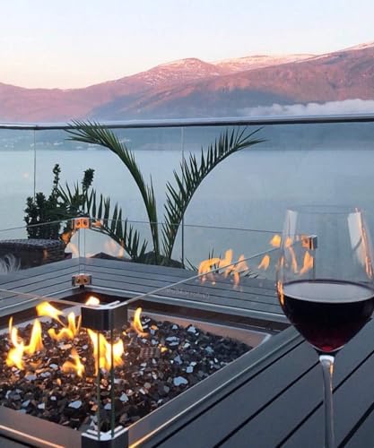 NUPICK 20 Pound Fire Glass, 1/2 Inch Reflective Fire Glass, Fit with Fire Pit Glass and Fireplace Glass, Black - Image 3