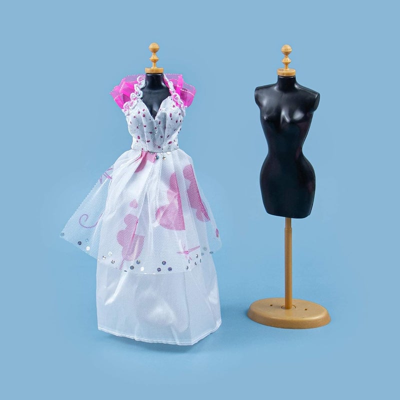 squishy 4 قطع حامل دمى، مجموعة حامل فساتين، عرض أنيق للملابس في المتاجر أو البوتيكات المنزلية، خيار ممتاز لمن يحبون عرض الملابس (متعدد الألوان، 4 كبيرة) - Image 5