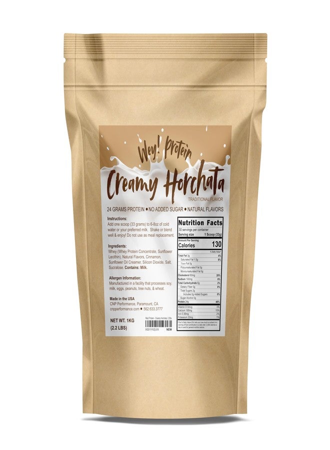 Wey! Protein Horchata - Whey Protein, Traditional Mexican Flavor, Sugar-Free, Gluten-Free, 23g Protein, Made in USA (30 Servings, 2.2lbs) - Image 1