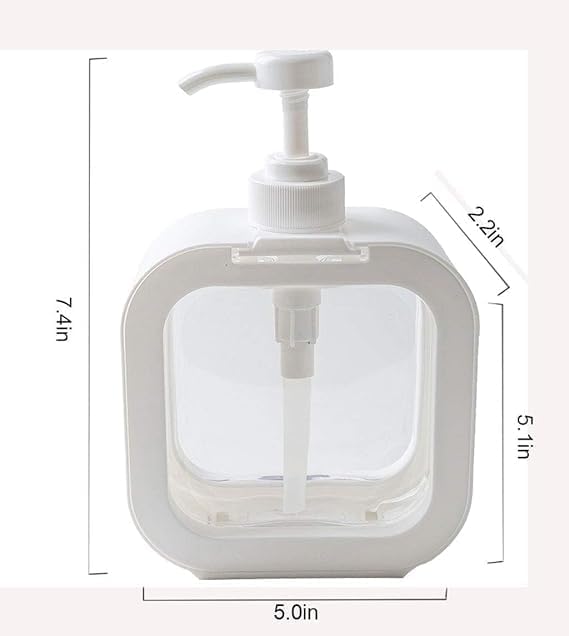 modinity Hub Square Liquid Soap Dispenser, Kitchen and Bathroom Storage Container - Image 2