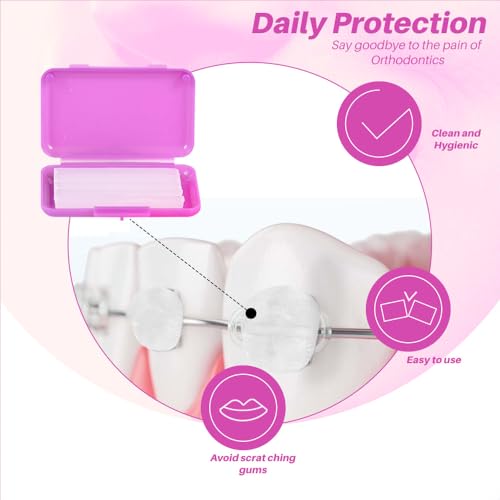 Dentosmile (Strawberry Flavored) Orthodontic Wax For Braces/Patient Relief Wax Dental Wax For Braces Support Wax To Relieve Irritation And Pain - 5 Strips Per Box (1) - Image 3