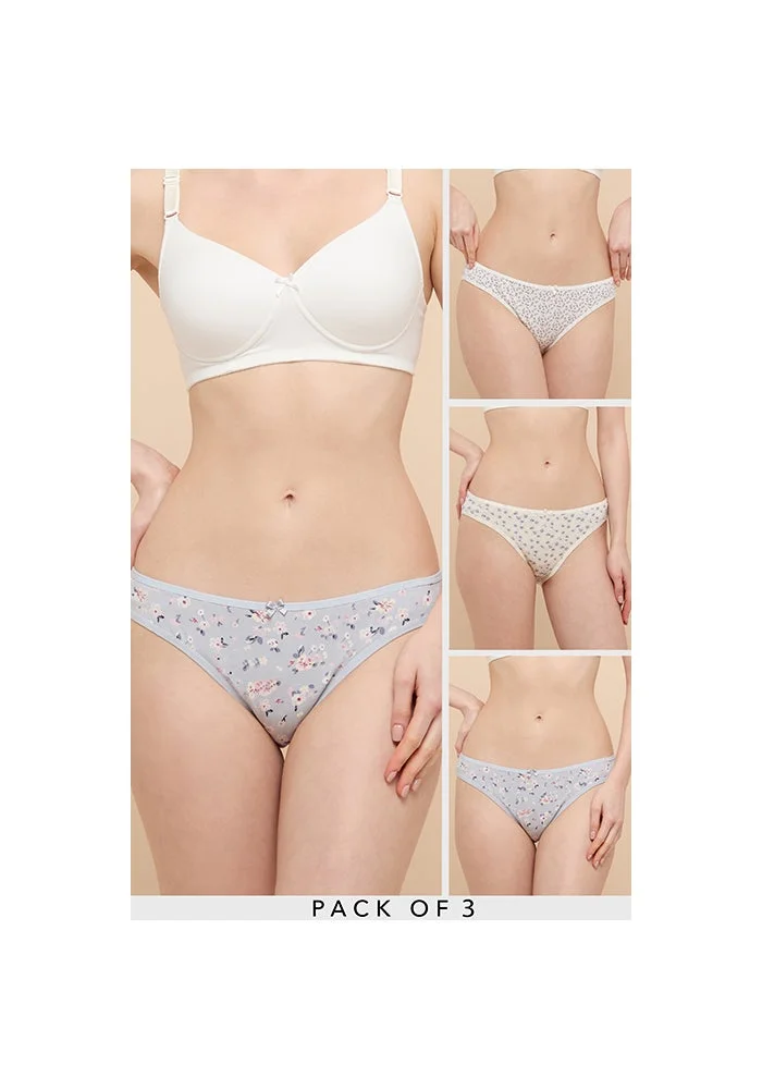 أر أند بي 3 Pack Printed Bikini Briefs