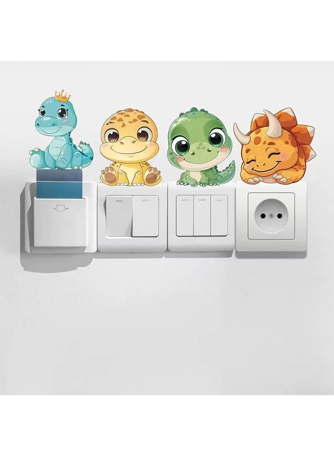 Cartoon Dinosaur Switch Wall Sticker, Removable PVC Socket Outlet Decal, Kids Bedroom Nursery Wall Art Home Decor, Ramadan Room Decoration - Image 3