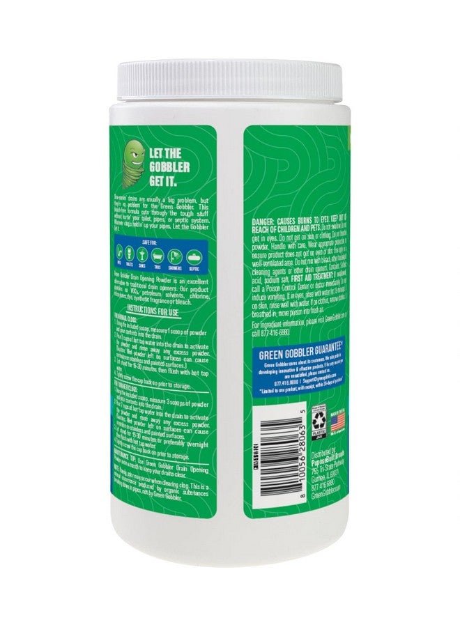 GREEN GOBBLER Green Gobbler Drain Clog Remover & Drain Cleaner Powder | 20+ Treatments | Drain Maintenance Breaks Down Grease, Paper, Fat & Oil | Septic Safe  - Image 1