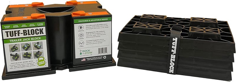 Dock N Stow TUFF-Block with 4 XL Pads Combo – RV Leveling Blocks for Camper and Trailer Stabilization - Image 2