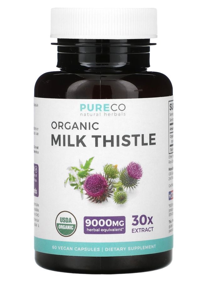Organic Milk Thistle 60 Vegan Capsules