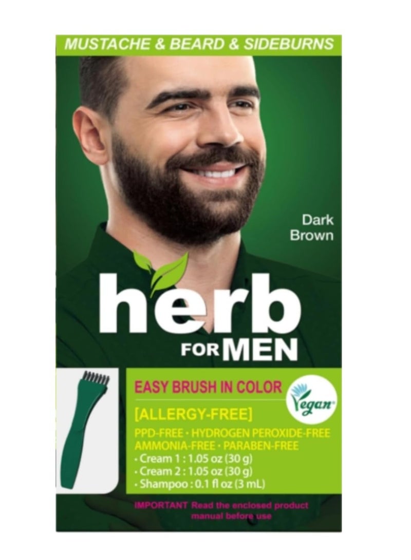 Herb For Men Mustache & Beard Dye Dark Brown