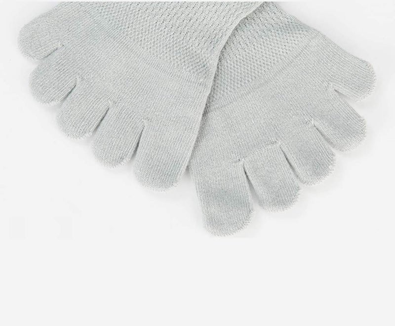 Fasot Men Cotton Low Cut Toe Socks 5 Finger No Show Mesh Wicking 6 Pack 9 Pack - Image 5