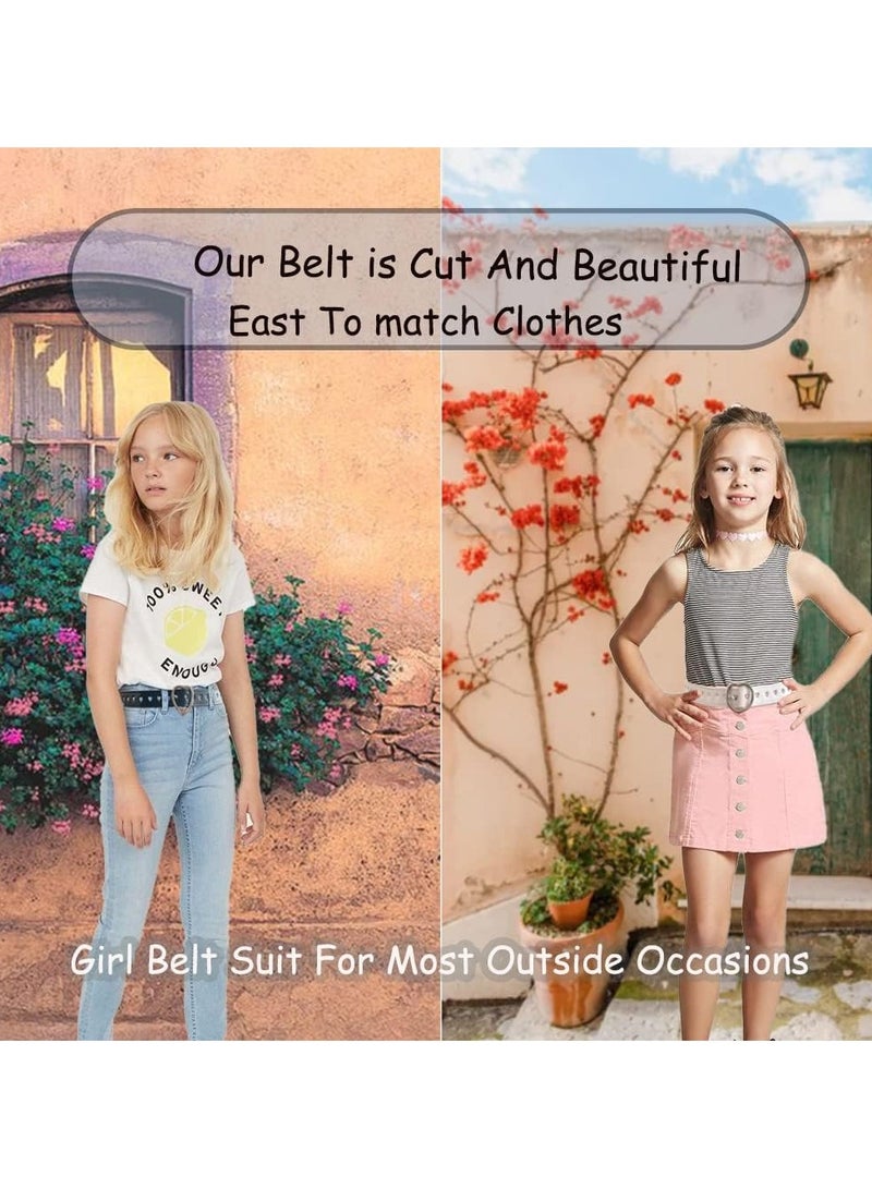 GNAFOTU 5 Pieces Girls Belt Cute Heart Shape With Metal Buckle Elastic Stretch Adjustable Waist Belt for Girls Jeans Dress - Image 5