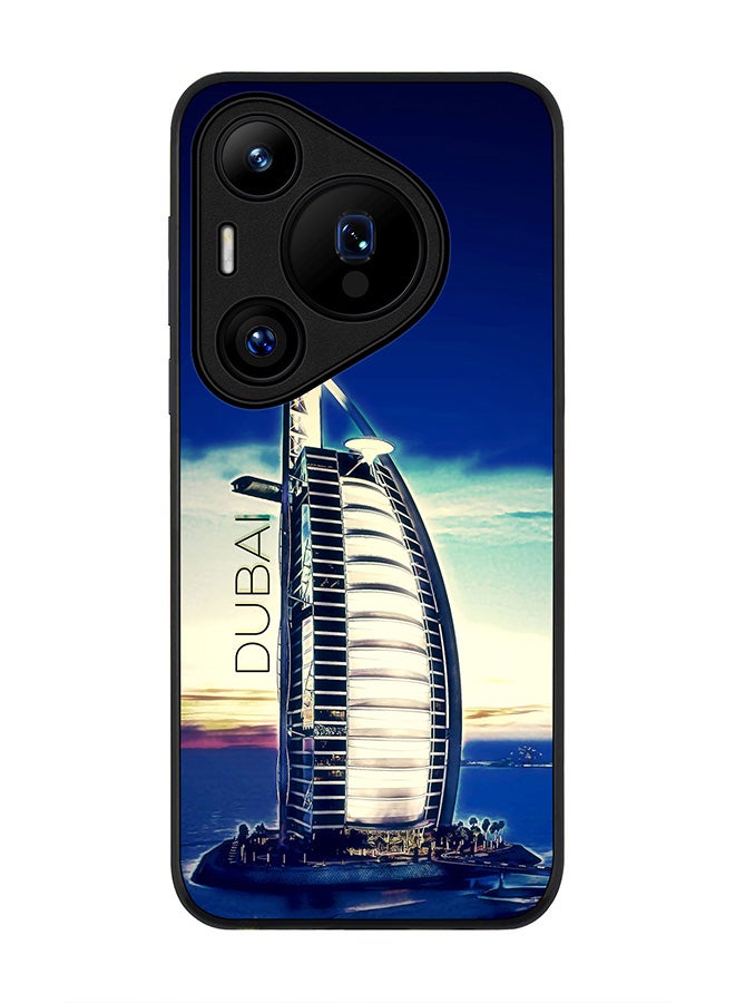 Stylizedd Rugged Black edge case for Huawei Pura 70, Slim fit Soft Case Flexible Rubber Edges Anti Drop TPU Gel Thin Cover -  Burj Al Arab - Dubai - Image 1