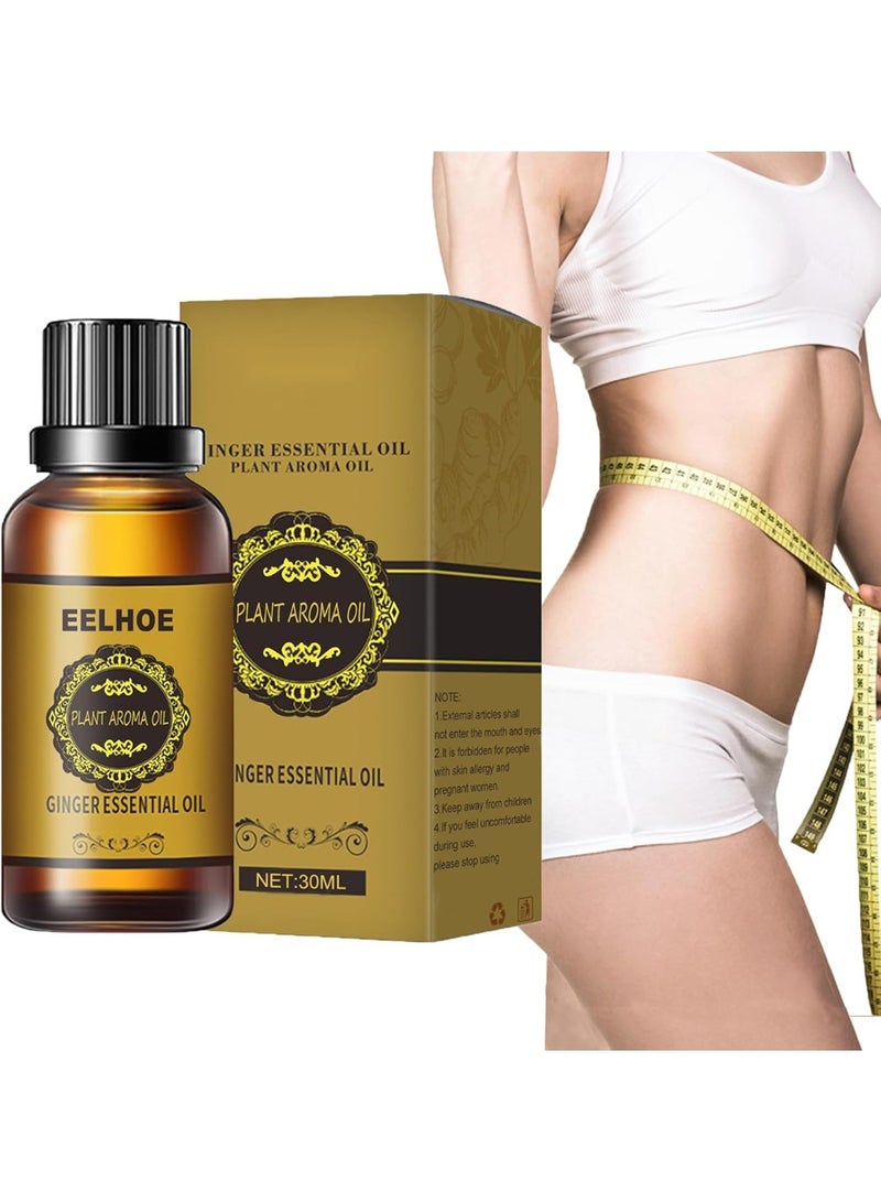 EELHOE Ginger Essential Oil, Natural Plants Ginger Lymphatic Drainage Ginger Oil Plant Massage Oil Spa Massage Oils 100% Pure Natural Ginger Oil Lymphatic Drainage Ginger Oil - Image 1