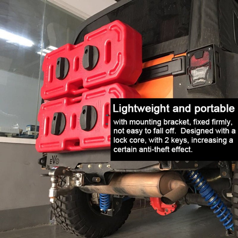 Fuel Tank: 1.3 Gallon Black High-Density Engineered Plastic Tank - Anti-Static Anti-Leak Theft-Proof Portable Gasoline Container for Outdoor Vehicle Refueling & Storage - Image 3