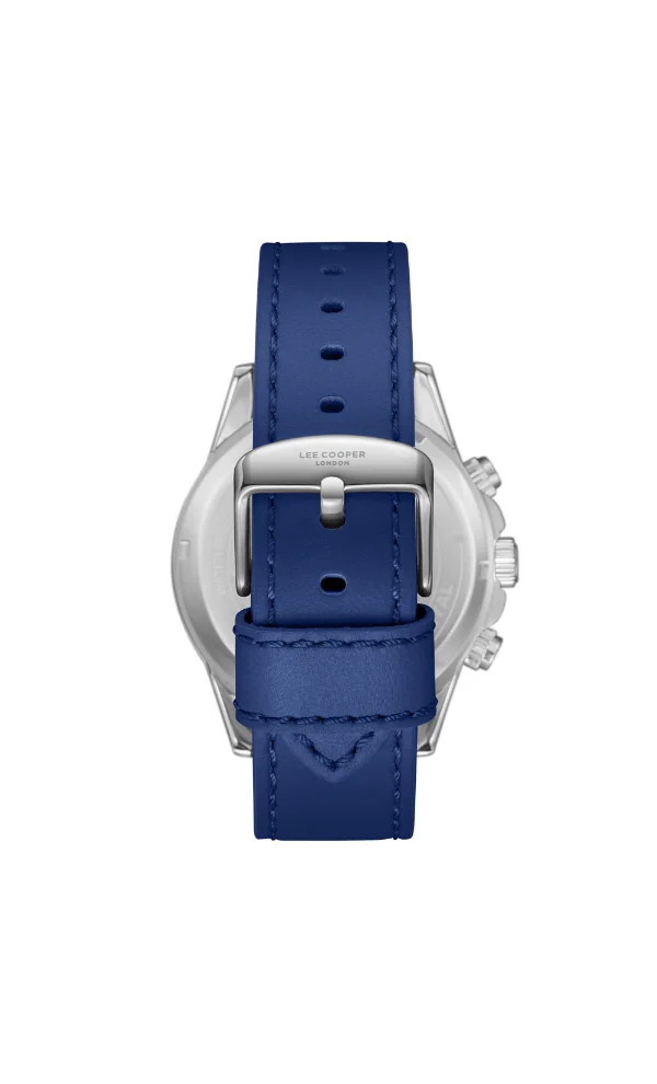 Lee Cooper Men's Multi Function Display Watch With Dark Blue Leather Strap - LC08004.399