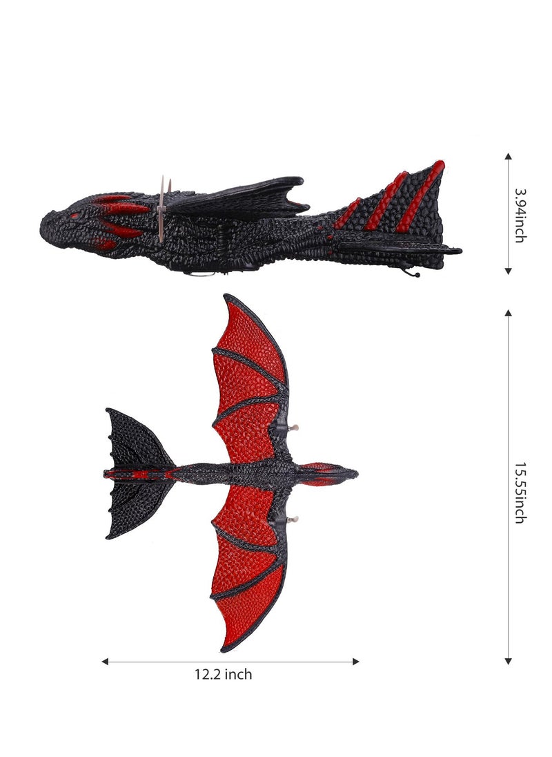 SYOSI - RC Plane, 2 Channel Remote Control Plane, 2.4GHZ RC Airplane for Adult and Kids, Dragon Plane with 2 Batteries, for Family Gatherings, Picnics, Park, for Beginners, Delightful for All - Image 1