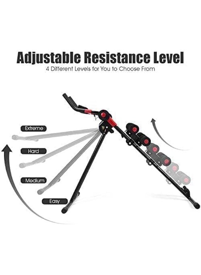 سبورت كيو جهاز تمرين البطن SportQ®️ – جهاز شد البطن والخصر مع 4 مستويات مقاومة وشاشة LCD – قابل للطي وتوفير المساحة – مناسب لتمارين كامل الجسم وتقوية الكور – يتحمل حتى 110 كجم - Image 5