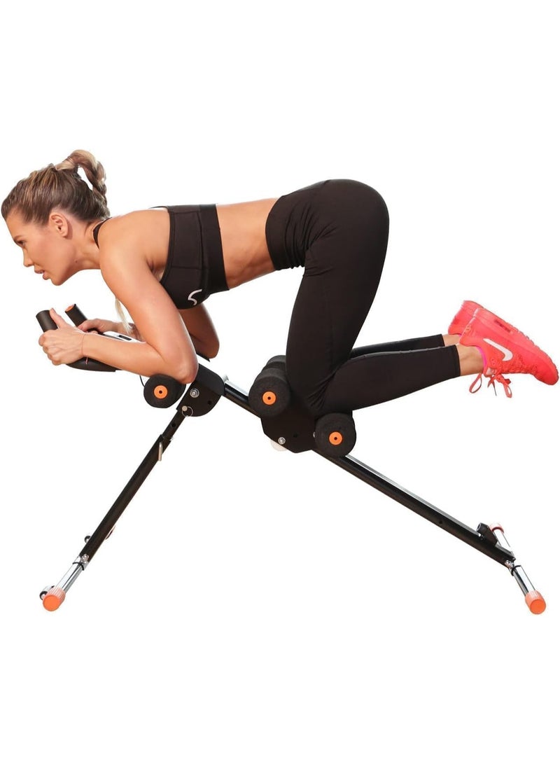 سبورت كيو جهاز تمرين البطن SportQ®️ – جهاز شد البطن والخصر مع 4 مستويات مقاومة وشاشة LCD – قابل للطي وتوفير المساحة – مناسب لتمارين كامل الجسم وتقوية الكور – يتحمل حتى 110 كجم - Image 1